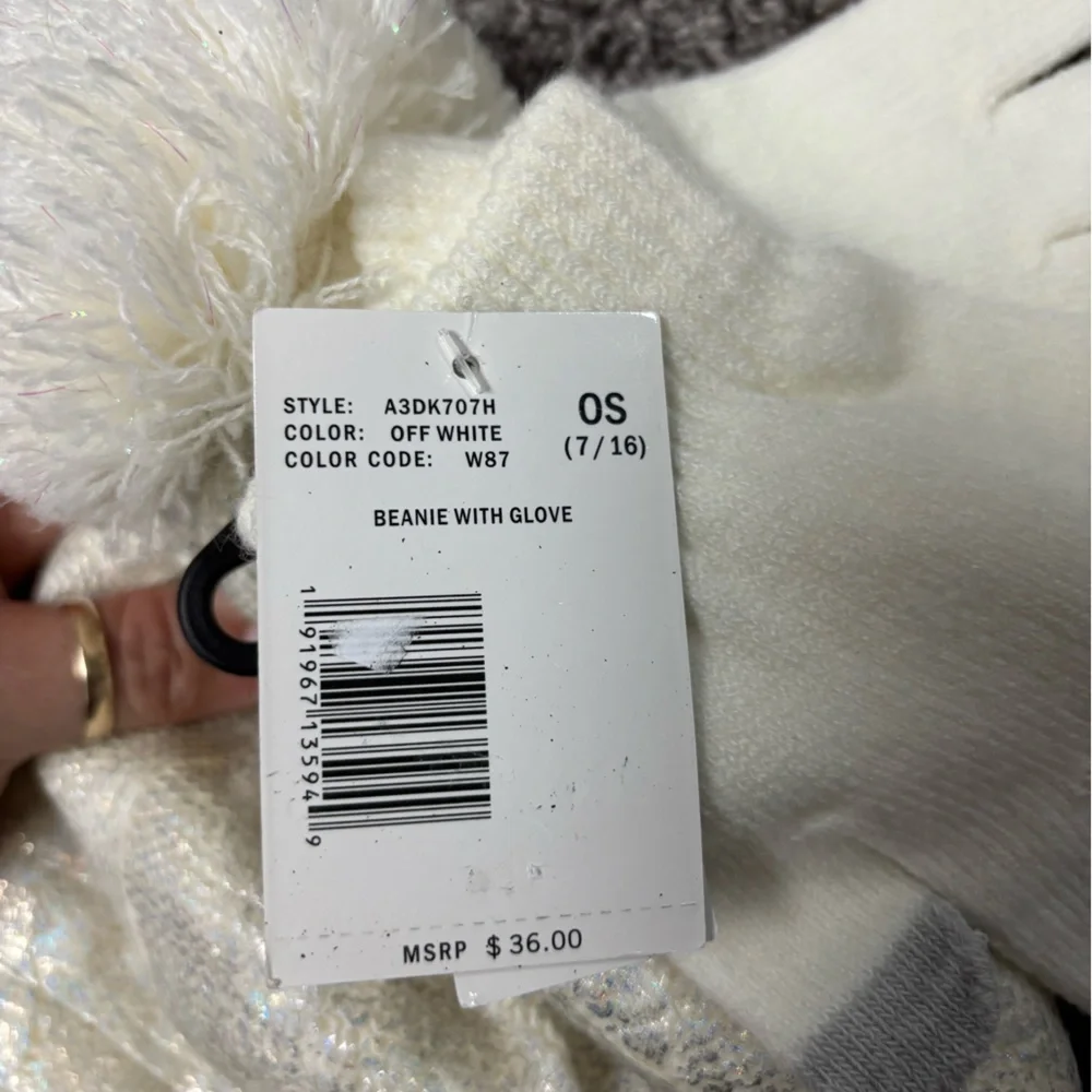 White Beanie with Pom Pom